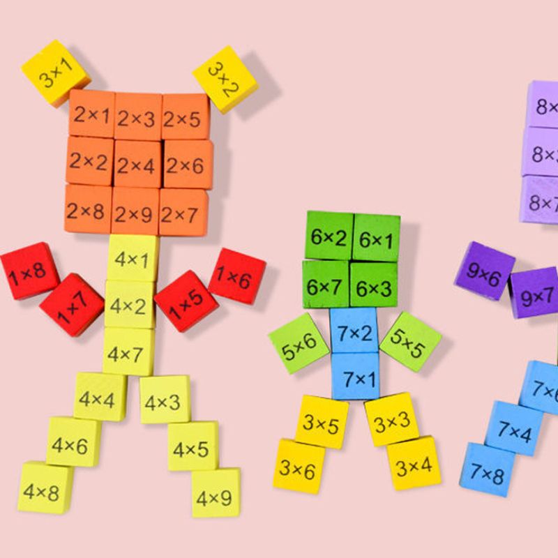 MathMinds™ - Tableau de Multiplication en Bois Montessori